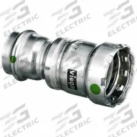 VIEGA MEGAPRESS Crimp Coupling Fitting: 1 1/4 in Pipe x 1 1/4 in Pipe Size, Press-fit x Press-fit (MPN 90890). Key specifications — Brand: VIEGA MEGAPRESS.