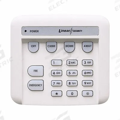 LINEAR Key Pad: 3 1/2 in Overall Ht, 1 1/4 in Overall Lg - Keypads for Security Systems
