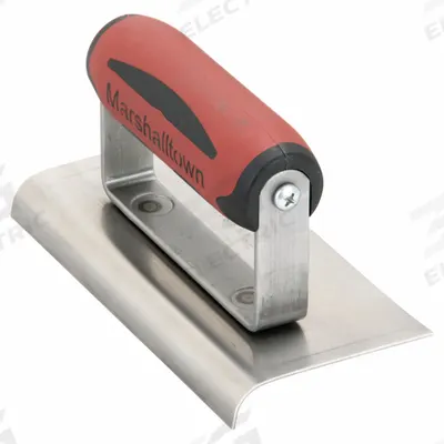 MARSHALLTOWN Hand Edger: Carbon Steel, 6 in Blade Lg, 3 in Blade Wd, DuraSoft - Handheld Edgers