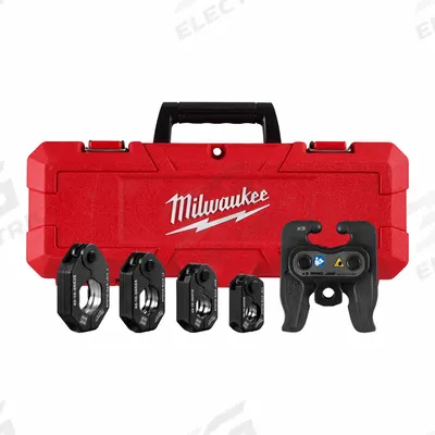 MILWAUKEE Press Ring Kit: 1/2 to 1 1/4 in Pipe, Copper/Stainless Steel - Jaw & Ring Sets for Compact Press Tools