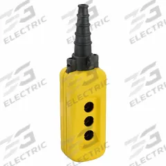 SCHNEIDER ELECTRIC Pendant Enclosure: 3 Holes, 22 mm Operator Size, Rubber Sleeve Cable Entry Type (MPN XACA03H7). Key specifications — Cable Entry Type: Rubber Sleeve; Enclosure Material: Plastic; Brand: SCHNEIDER; Number of Columns: 1.
