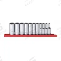 GEARWRENCH Socket Set: 3/8 in Drive, 11 Piece, 6-Point, SAE, 1/4 in to 7/8 in (MPN 80555). Key specifications — attr1224269: 3/8 in; attr1204685: Not Tether Capable; attr1204650: 1/4 in to 7/8 in; attr1204673: Socket Bits Not Included; attr1204688: GEARWRENCH; attr1224230: Friction; attr1224354: No Thin Wall; attr1206170: Deep Sockets.