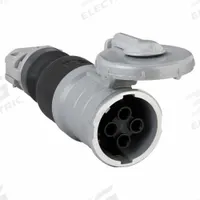 HUBBELL Pin and Sleeve Connector: Gray, 250V DC/600V AC, Three Phase, 60 A, 3 Pole, 4 Wire (MPN HBL460CS2W). Key specifications — Brand: HUBBELL.