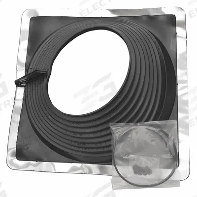 OATEY 14.5"H 11"W Plastic Roof Vent Pipe Boot: For Pitched Roof, Rectangular Base - Rectangular-Base Boots