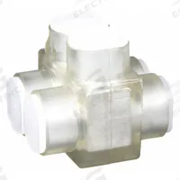 BURNDY Multitap Connector: 2 Port, Double-Sided Entry, 14 AWG – 2/0 AWG Wire Size, Clear (MPN BIBD2/02). Key specifications — Body Material: Aluminum; Brand: BURNDY.