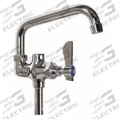DOMINION COMMERCIAL FAUCETS Low Arc Service Sink Faucet: Deck, Single-Post, 1 Mounting Holes, Chrome (MPN 77-9106). Key specifications — Brand: DOMINION COMMERCIAL FAUCETS; Color/Finish: Chrome.