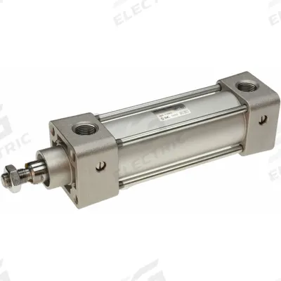 SMC Tie Rod Cylinder: Tie Rod, 3 1/4 in Bore Dia, 14 in Stroke Lg, Single Rod Rods - NFPA Aluminum Square-Head Cylinders