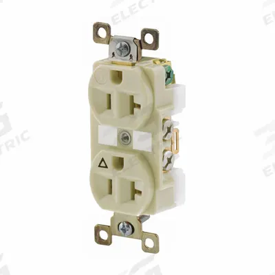 BRYANT Receptacle: Duplex, 5-20, Ivory, 125V AC, 20 A, 2 Pole / 3 Wire (MPN BRY5362IGI) - General Purpose Receptacles