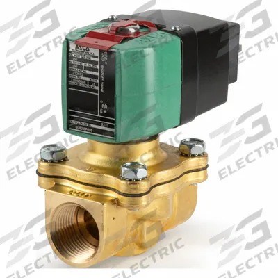 REDHAT Solenoid Valve: 2-Way, Normally Open, 1/2 in Pipe Size, 100 to 240V AC/DC - 2-Way/2-Position, Normally Open Solenoid Valves