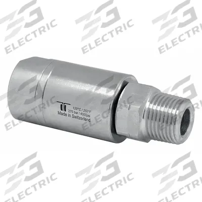 MOSMATIC Rotary Union: Straight, Nickel-Plated C38500 Brass, 1 Passages, 3/8 in Stationary Port - Brass Rotating Joints & Unions