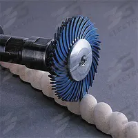 SCOTCH-BRITE Radial Bristle Disc: Type C, 3 in Dia x 3/8 in Wd, 3/8 in Arbor, Ceramic, Blue, 80 PK (MPN 61500176104). Key specifications — Connector Size: 3/8 in; Brand: SCOTCH-BRITE; Connection Type: Arbor Hole.