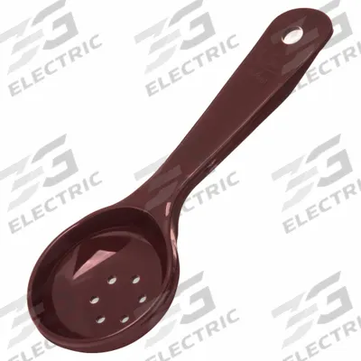 CARLISLE Portion Control Spoon: 1.5 oz Capacity, Acetal, Perforated, Brown, NSF Certified - Portion Control Spoons