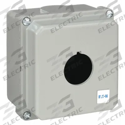 EATON Push Button Enclosure: 30mm, 1 Holes, Cast Zinc - Enclosures for 30mm Operators