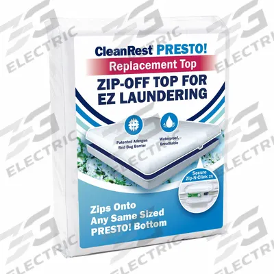 CLEANREST Bug Barrier Replacement: Hotel King, 80 in Overall Lg, 72 in Overall Wd - Mattress Pads