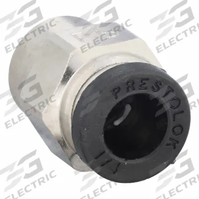 PARKER Push-Fit Fitting: 1/4 in OD x 3/16 in Pipe Size, Push-to-Connect x UNF - Nickel-Plated Brass Tube Fittings