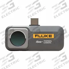 FLUKE Thermal Camera for iOS phone, type C adapter: -4°F to 1,022°F, 56° x 42°, 32°F Min Op Temp °F (MPN FLUKE-TC01C 25HZ). Key specifications — Brand: FLUKE; Infrared Resolution: 256 × 192; Emissivity Adjustability: Adjustable; Field of View: 56° x 42°.