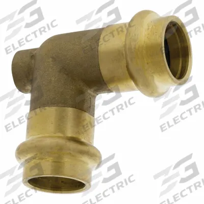 NIBCO Crimp Fitting Elbow: 90° Elbow, 1/2 in CTS x 1/2 in CTS size, Press-fit x Press-fit - Plumbing Copper & Bronze Press Tube Fittings