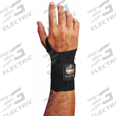PROFLEX BY ERGODYNE Wrist Support: Right, L Ergonomic Support Size, Black - PROFLEX BY ERGODYNE Single Strap Wrist Support