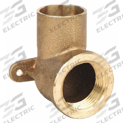 NIBCO Sweat Fitting Elbow: 3/4 in CTS x 1/2 in Pipe, Cup x FNPT, Drop Ear - Low-Lead Cast Copper & Bronze Tube Fittings
