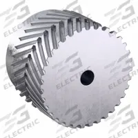 CONTINENTAL Gearbelt Pulley: Plain, 8 mm Pitch, For 50 mm Belt Wd, 34 Teeth, 1/2 in Bore Dia (MPN L-34S-MPB ALUMINUM). Key specifications — Brand: CONTINENTAL; Sub-brand: SilentSync.