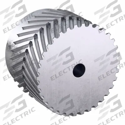 CONTINENTAL Gearbelt Pulley: Plain, 8 mm Pitch, For 50 mm Belt Wd, 34 Teeth - Plain-Bore Timing Pulleys with Hub