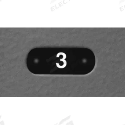 BRADLEY Number Plate: 1 5/8 in x 1/2 in, Acrylic, Black with White Lettering - Number Plates