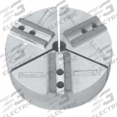 HURON Lathe Jaw: Round, Serrated, Aluminum, For 10 in Chuck - Full-Grip Lathe Jaws