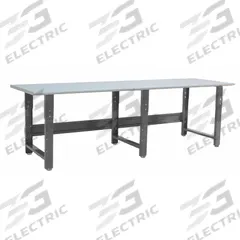 BENCHPRO Workbench: Adj Ht, Laminate, 96 in x 30 in, 1,600 lb Overall Load Capacity, Gray (MPN RD3096). Key specifications — Brand: BENCHPRO.