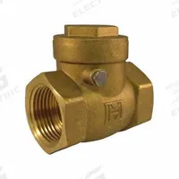 HAMMOND VALVE Swing Check Valve: Swing, Inline Valve Body, 1/2 in Pipe Size, FNPT x FNPT, Brass, Std (MPN 967-1/2). Key specifications — Brand: HAMMOND VALVE.