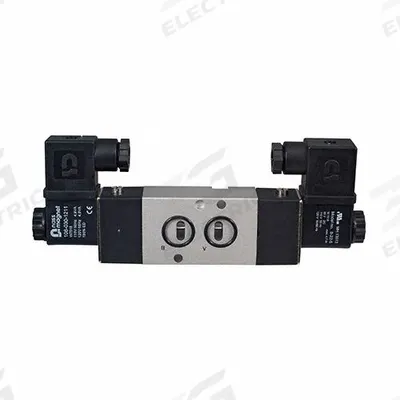 NAMUR Soleniod Valve: DNMR, Double Solenoid, 220V AC, 4 Ports, 1/4 in NPT Inlet - Bonomi NMR Series Solenoid Valves