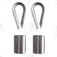 DAYTON Wire Rope Stop Sleeve and Thimble Kit: 1/4 in Compatible Rope Dia, 2 Thimbles Included, Plain (MPN 1DKK1). Key specifications — Thimble Material: Stainless Steel; Brand: DAYTON.