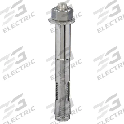 MKT FASTENING Sleeve Anchor: 2 1/2 in Overall Lg, 3/4 in Dia, 5/8"-11 Thread Size, Plain - Sleeve Anchors with Hex Nuts