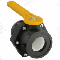BANJO Manual Two-Way Ball Valve: 3 in, Polypropylene, Straight, Flange x Male Camlock, Two-Piece (MPN MVSF300). Key specifications — Brand: BANJO; Handle: Lever.