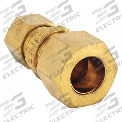 APPROVED VENDOR Compression Fitting Union: 1/2 in OD x 3/8 in OD Fitting Size - Low-Lead Standard Sleeve Brass Compression Fitting