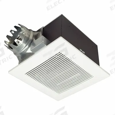 PANASONIC Bathroom Fan: Ceiling, 380 cfm Max, 3 sones, 1 Speed - Standard Bathroom Exhaust Fans