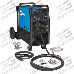 MILLER ELECTRIC MIG Welder: Millermatic 255, MIG Pack w/Running Gear (MPN 951766). Key specifications — Input Voltage (Nominal) (Merch - Table Column, Filters): 230V; Max. Wire Diameter: 0.045 in (Solid).
