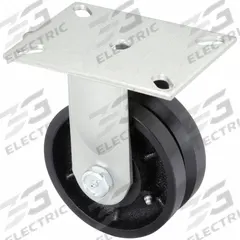 APPROVED VENDOR Plate Caster: Rigid, Iron, 6 in Wheel Dia, 2 1/2 in Wheel Wd, 8 in Mounting Ht (MPN 1NWE7). Key specifications — attr1100373: APPROVED VENDOR.