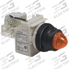 SCHNEIDER ELECTRIC Pilot Light: 30 mm Panel Mounting Size, White, LED, 9001SK Series (MPN 9001SKT38LWW31). Key specifications — Series: 9001SK; Brand: SCHNEIDER; Includes Push-To-Test: Push-To-Test Included.