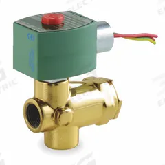 REDHAT Solenoid Valve: 2-Way, Normally Closed, 3/8 in Pipe Size, 110V AC/120V AC, High Pressure (MPN 8223G023). Key specifications — Pipe Size: 3/8 in; Voltage: 110V AC; Brand: REDHAT; Coil Enclosure: Watertight.