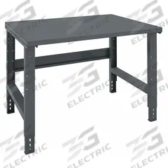 TENNSCO Workbench: Adj Ht, Steel, 48 in x 36 in, 4,000 lb Overall Load Capacity, Gray (MPN WBA-1-3648S). Key specifications — Brand: TENNSCO.