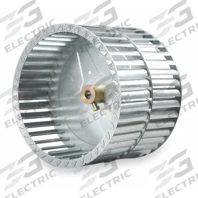 REVCOR Blower Wheel: Forward-Curved, 7 5/8 in Dia, 7 in W, CW Hub End, Steel Wheel - Dual-Inlet Forward-Curved Blower Wheels