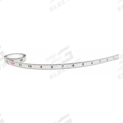 US TAPE Adhesive Backed Tape Measure: SAE, Inch, Decimal, Right to Left, 1/2 in Overall Wd - Inch Adhesive Tape Measures