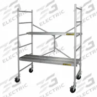 METALTECH Scaffold: Aluminum, 11.8 in to 6 ft, 56.5 in x 29 in, 700 lb Load Capacity (MPN I-CAIRC). Key specifications — Brand: METALTECH; Height Adjustability: Fixed Height; Included Components: (3) Platforms.