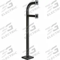 PEDESTAL PRO Dual Head SUV Pedestal: 58 in Overall Ht, Black, Pedestal, 12 in x 8 in, Black (MPN 58-9C-DSP). Key specifications — attr193630: PEDESTAL PRO; attr982335: Carriage Bolt Hardware; attr982316: Black; attr982338: Access Control Devices; attr982348: Powder Coated; attr982331: Carbon Steel; attr1022512: Pedestal.