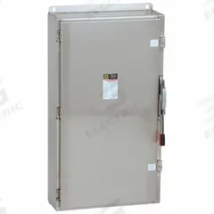 SQUARE D Safety Switch: Fusible, 400 A, Three Phase, 600V AC, 304 Stainless Steel, Indoor/Outdoor (MPN H365NDS). Key specifications — Brand: SQUARE D.