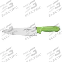 DEXTER RUSSELL Chef Knife: Straight, 8 in Overall Lg, Steel Blade, Polypropylene Handle, Green (MPN 12443G). Key specifications — Sub-brand: Sani-Safe; Brand: DEXTER RUSSELL; Blade Material: Steel; Blade Type: Straight; Handle Color: Green; Handle Material: Polypropylene; Knife Type: Chef's Knife; NSF Certified: Yes.
