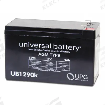 APPROVED VENDOR Sealed Lead Acid Battery: 12V DC, 9 Ah Capacity, 3.78 in Ht, 2.56 in Wd - AGM Sealed Lead Acid Batteries