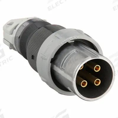 HUBBELL Pin and Sleeve Plug: Gray, 250V DC/600V AC, Three Phase, 60 A, 3 Pole - Watertight Plugs