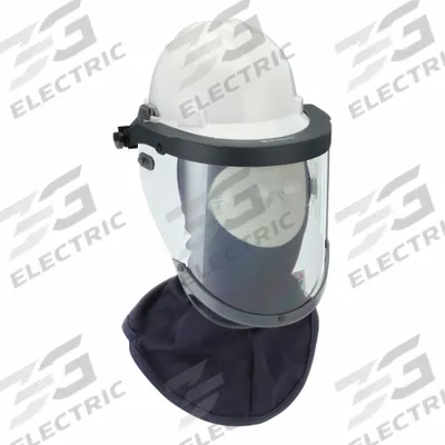 NATIONAL SAFETY APPAREL Arc Flash Head Protection Kit: 12 cal/sq cm ATPV (MPN KITHP12PV) - Category 2 Face Shields with Hard Hat