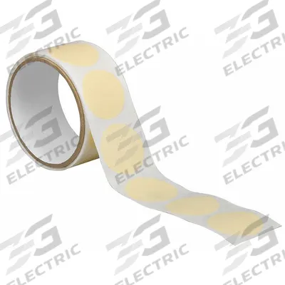 3M Painter's Tape: 2380, Tan, Disc, 1 in Pre-Cut Dia, 7.5 mil Thick, Rubber - High-Temperature Masking Tape Discs